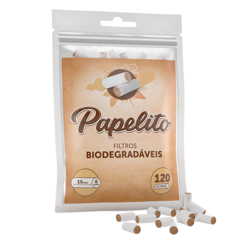 Filtro Papelito Biodegradável Com 120 Filtros