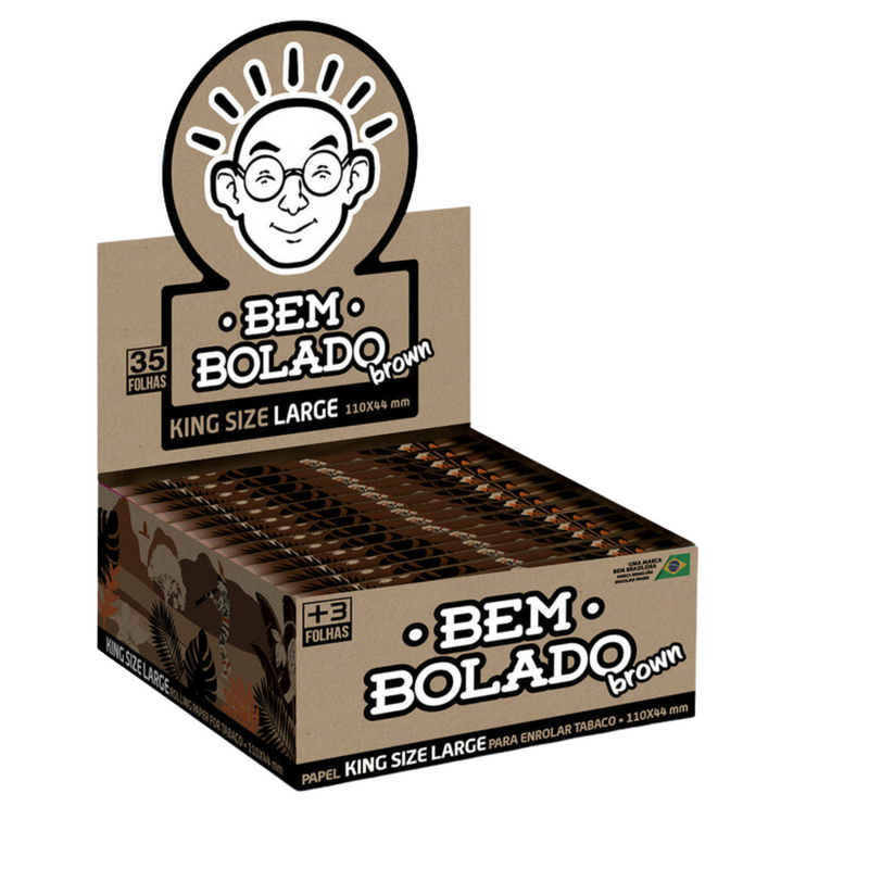 Display de Seda Bem Bolado Brown King Size Large Com 50 Livretos