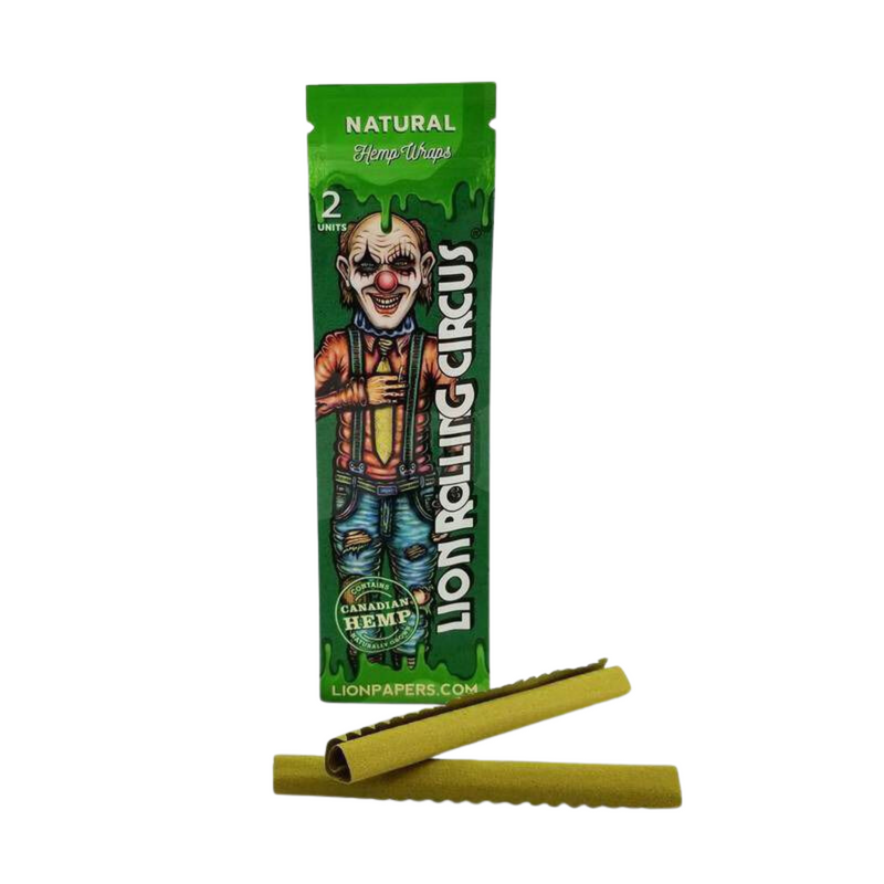 Pacote de Seda Blunt Lion Rolling Circus Natural Com 2 Sedas