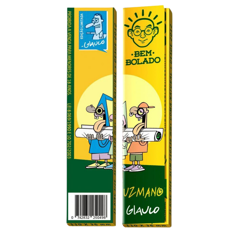 Display de Seda Bem Bolado Glauco King Size Slim Com 30 Livretos