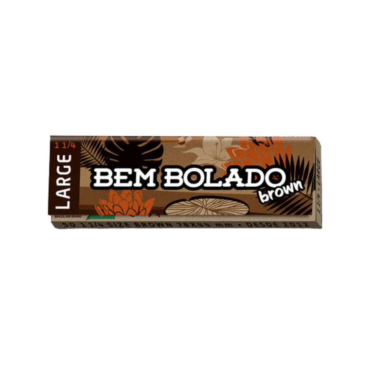 Display de Seda Bem Bolado Brown Um de 1/4 Large Size Com 25 Livretos