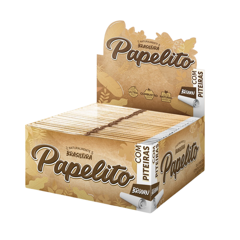 Display de Seda Papelito Brown King Size 24 Livretos Com Piteira