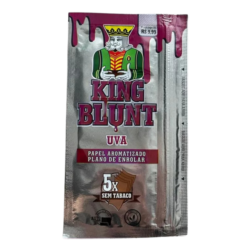 Pacote de Seda King Blunt Sabor Uva