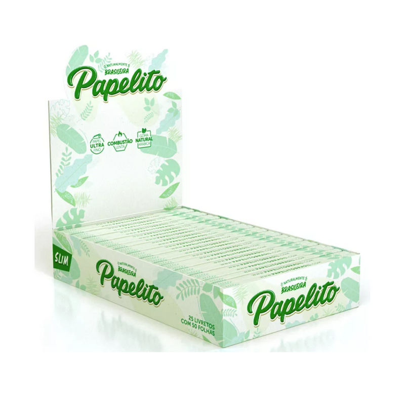 Display de Seda Papelito Slim Mini Size Com 25 Livretos